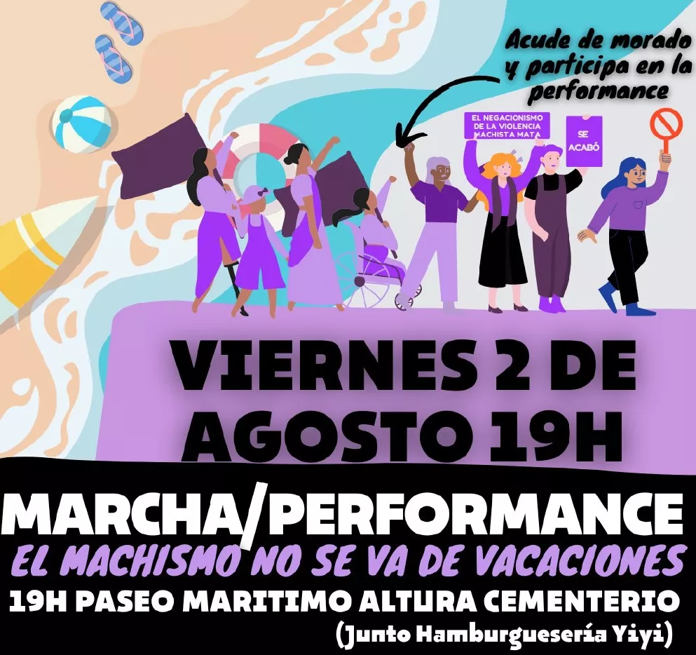 Comisión 8M Cádiz convoca este viernes una marcha-performance contra las violencias machistas. 