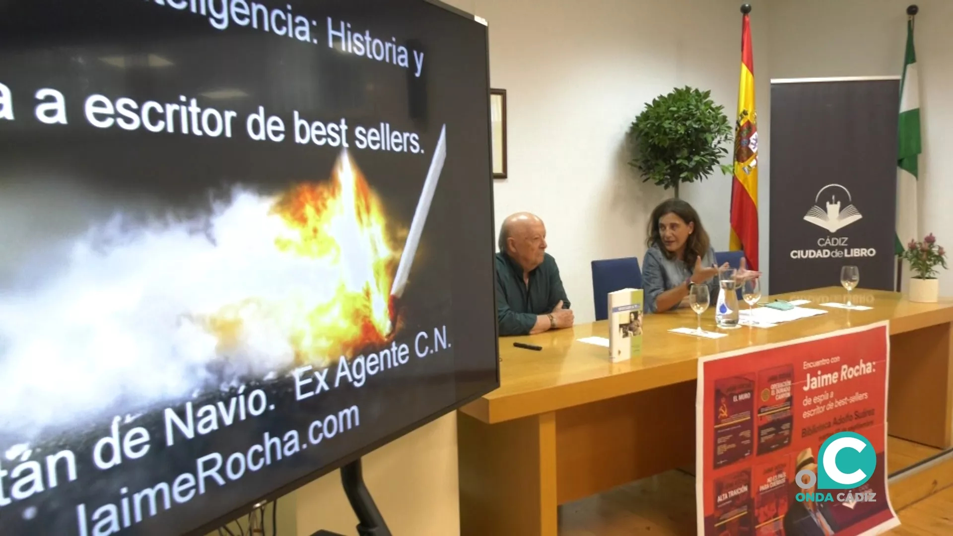  Jaime Rocha, durante la presentación de su libro. 