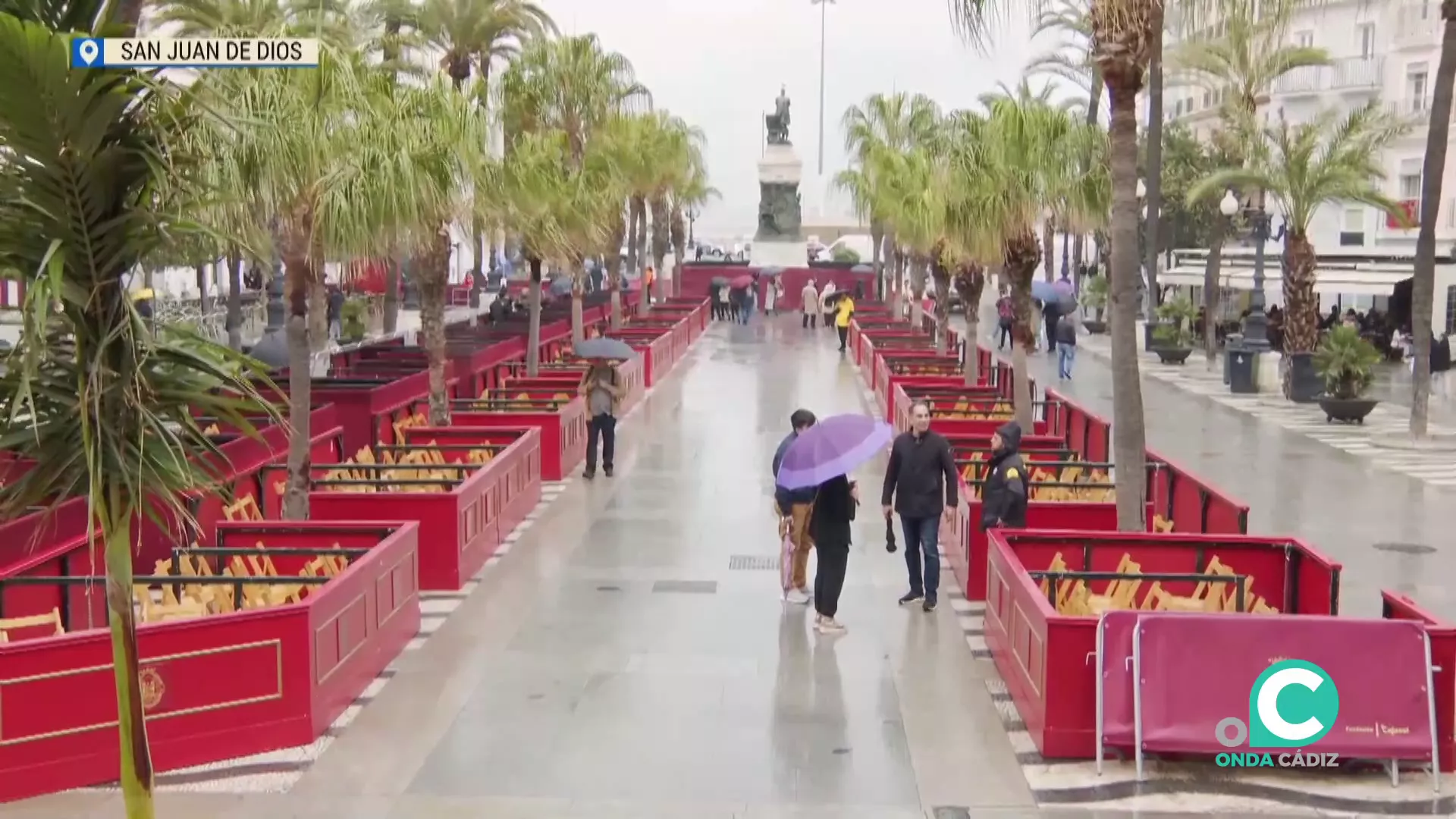 Imagen de la plaza de San Juan de Dios  durante la pasada Semana Santa 