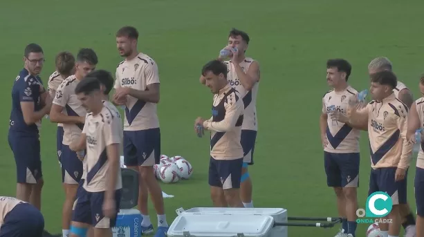 Imagen del equipo entrenando en la Ciudad Deportiva