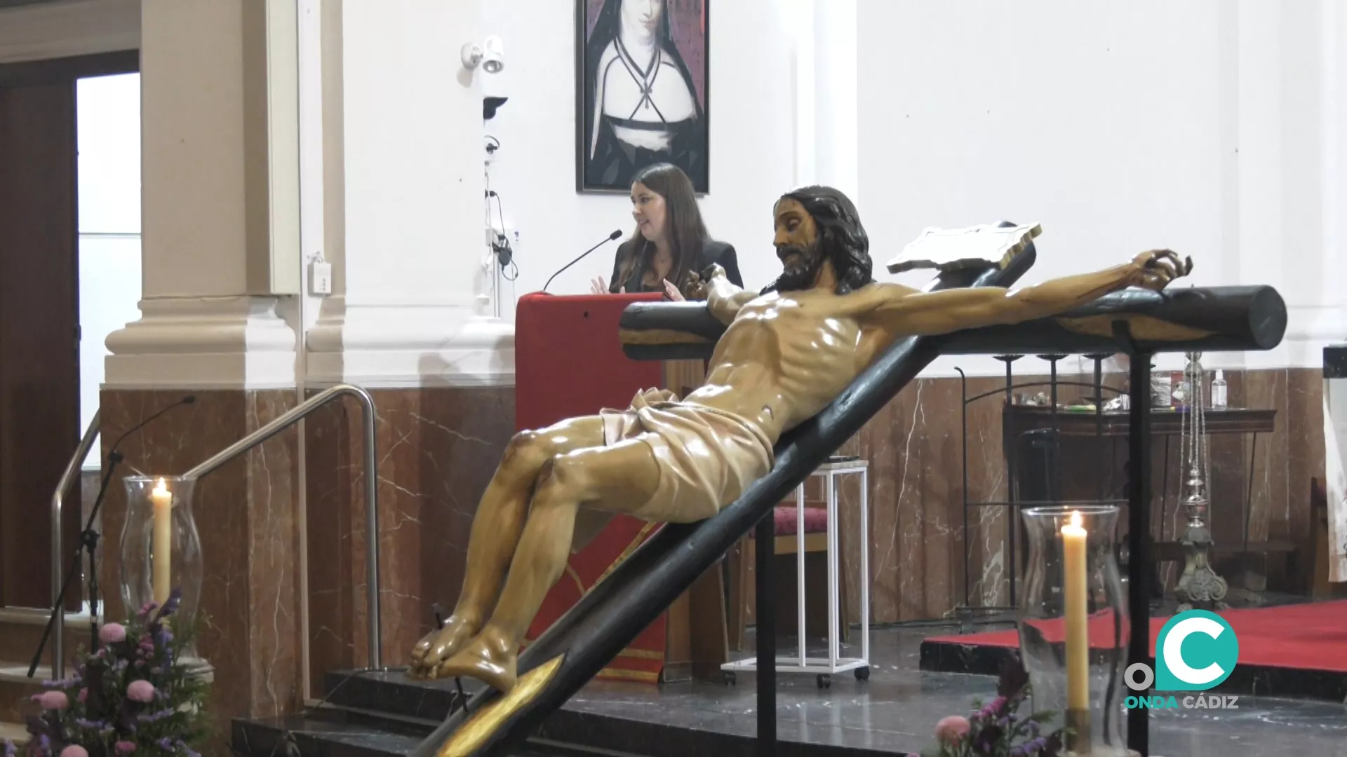 La imagen del Santísimo Cristo de la Redención, ya restaurado. 