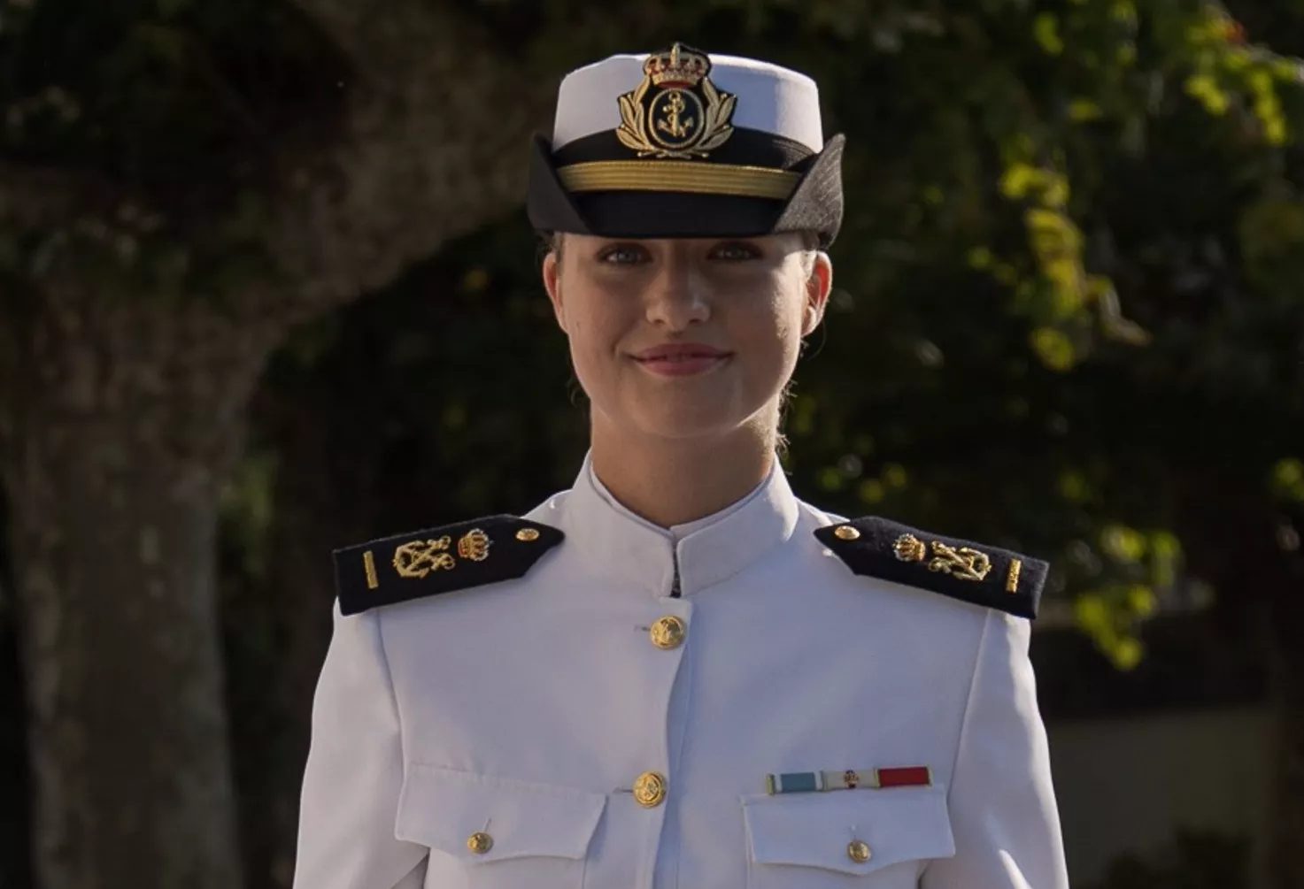 La Princesa Leonor a su llegada a la Escuela Naval de Marín, a 29 de agosto de 2024