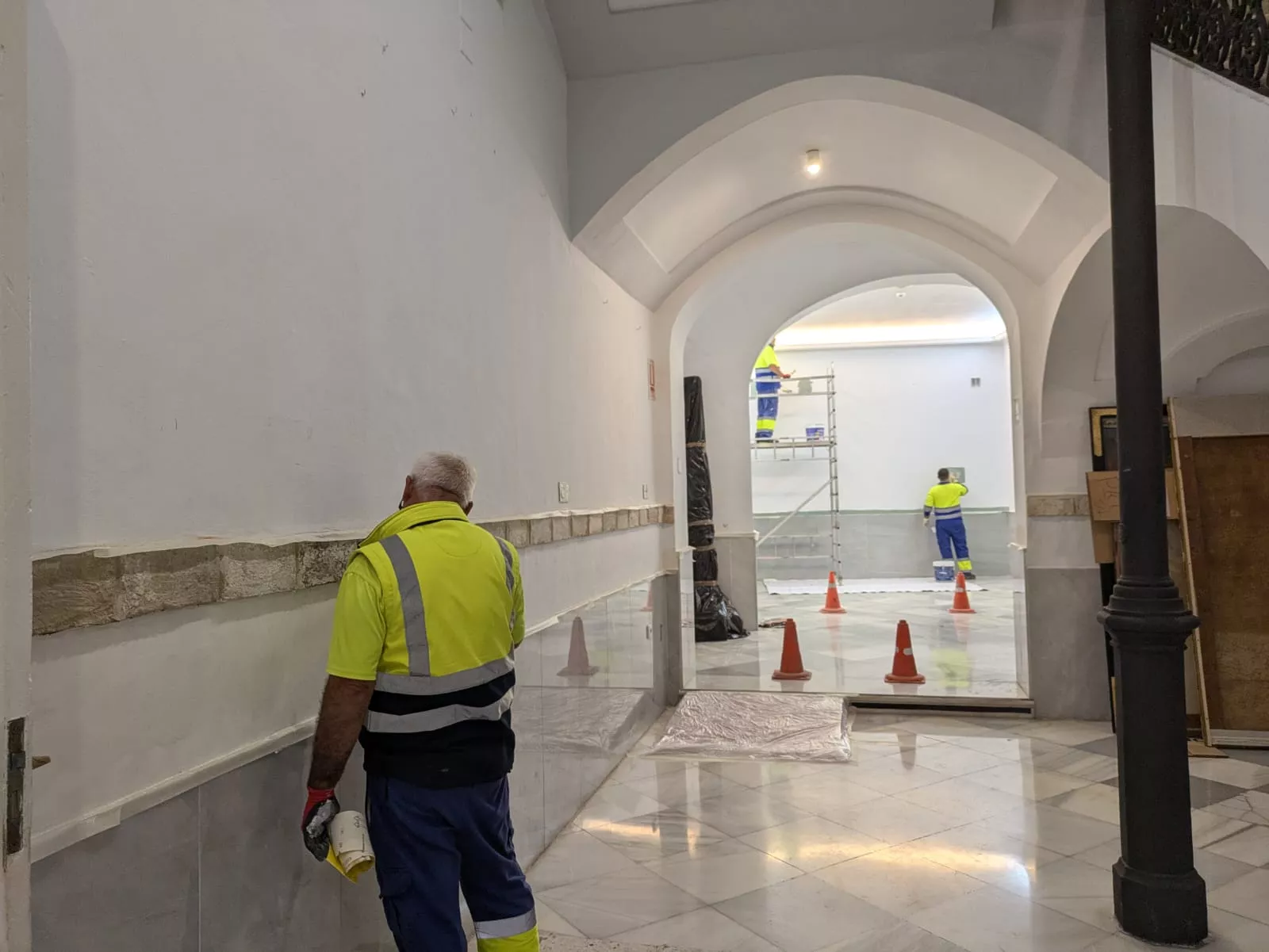 Las intervenciones en el edificio van a buen ritmo