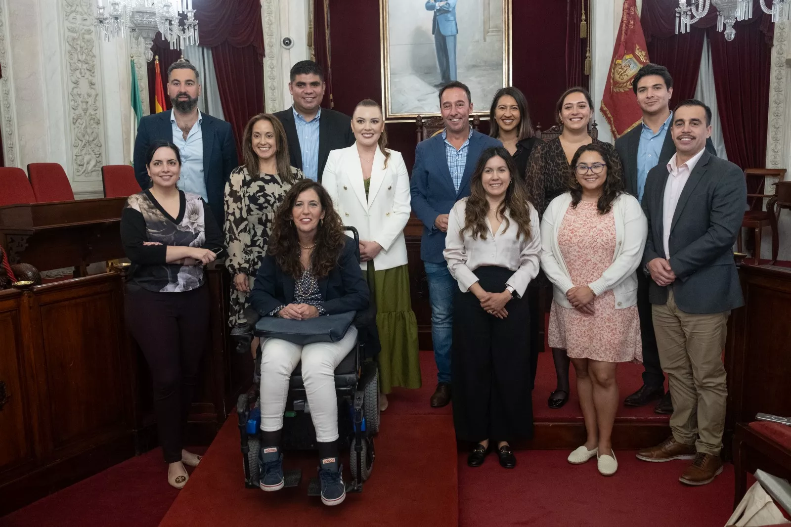 Recepción en el Salón de Plenos del Ayuntamiento de Cádiz. 