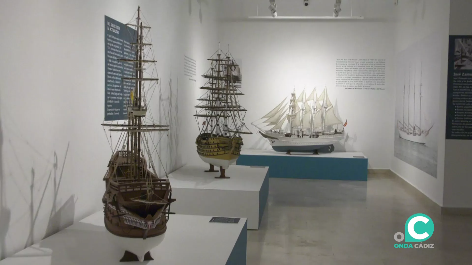 Algunos de los navios históricos de la exposición