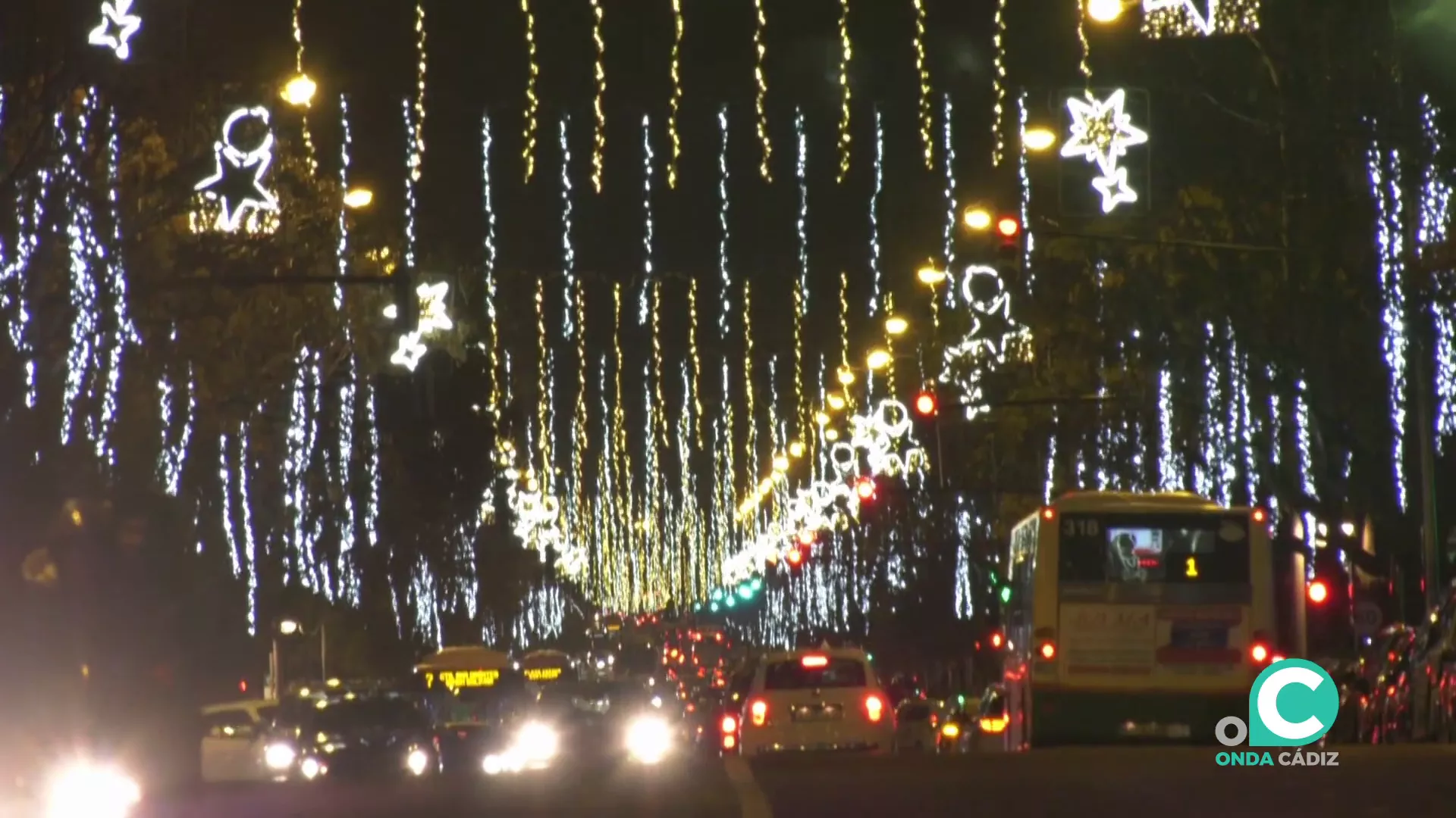 Exornos en la zona de la avenida durante las pasadas fiestas