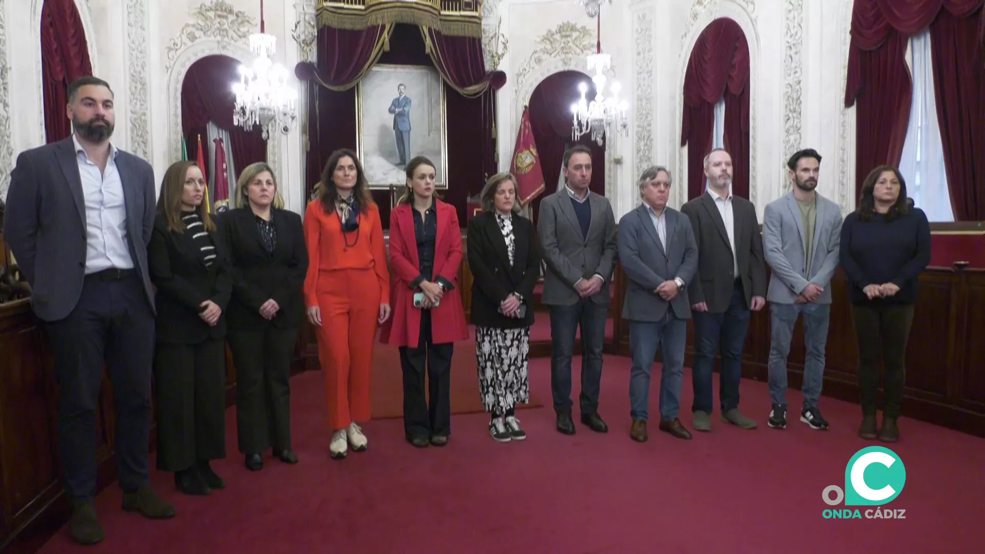 Concejales del Ayuntamiento durante esta mañana 