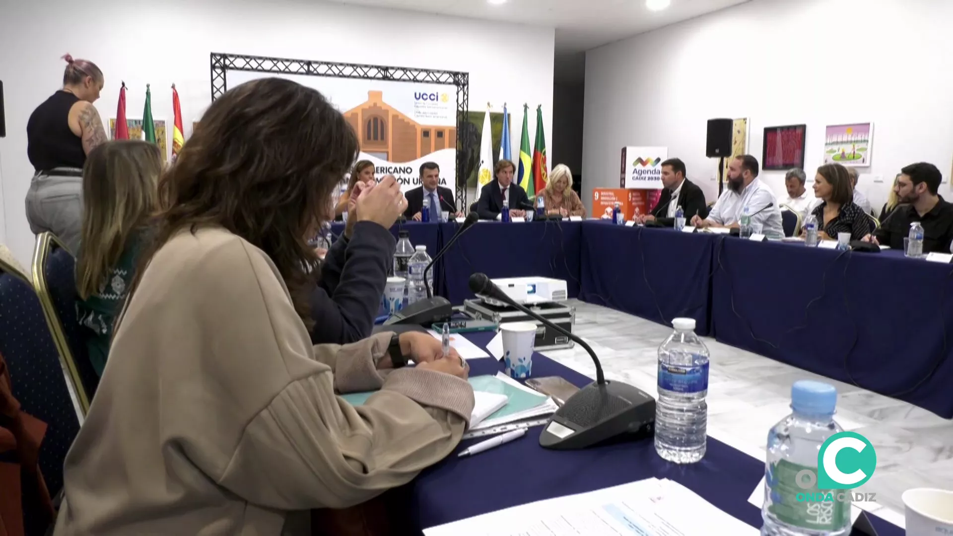 Representantes del las 29 ciudades iberoamericanas en la reunión mantenida en la capital española