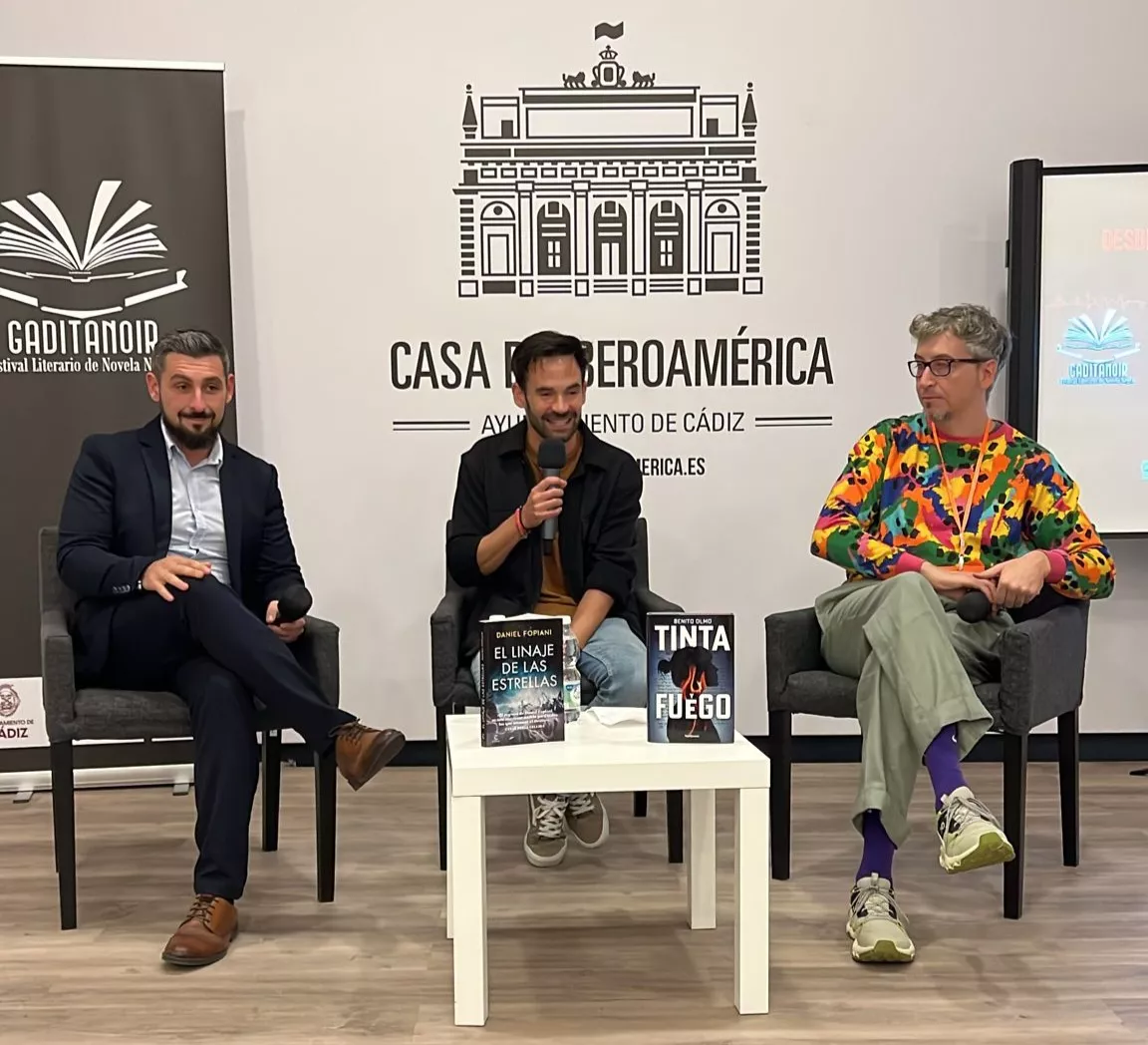 Daniel Fopiani y Benito Olmo durante la ponencia en la Casa de Iberoamérica.