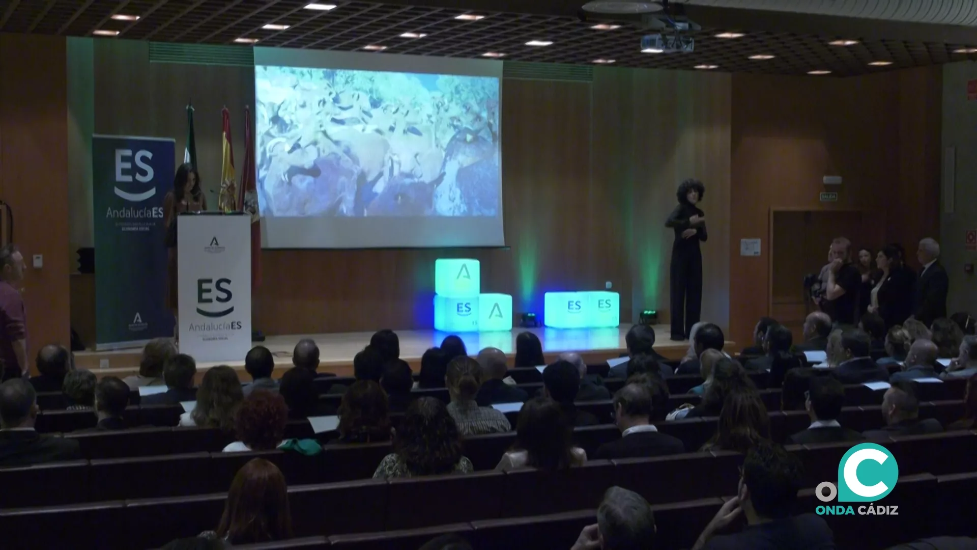 Acto de reconocimientos a la Economía Social 'Andalucía ES' en el Palacio de Congresos de Cádiz.