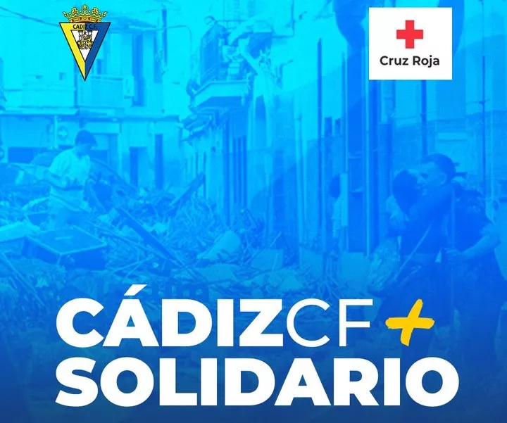 Donación del Cádiz CF a Cruz Roja Española para los damnificados por la DANA.