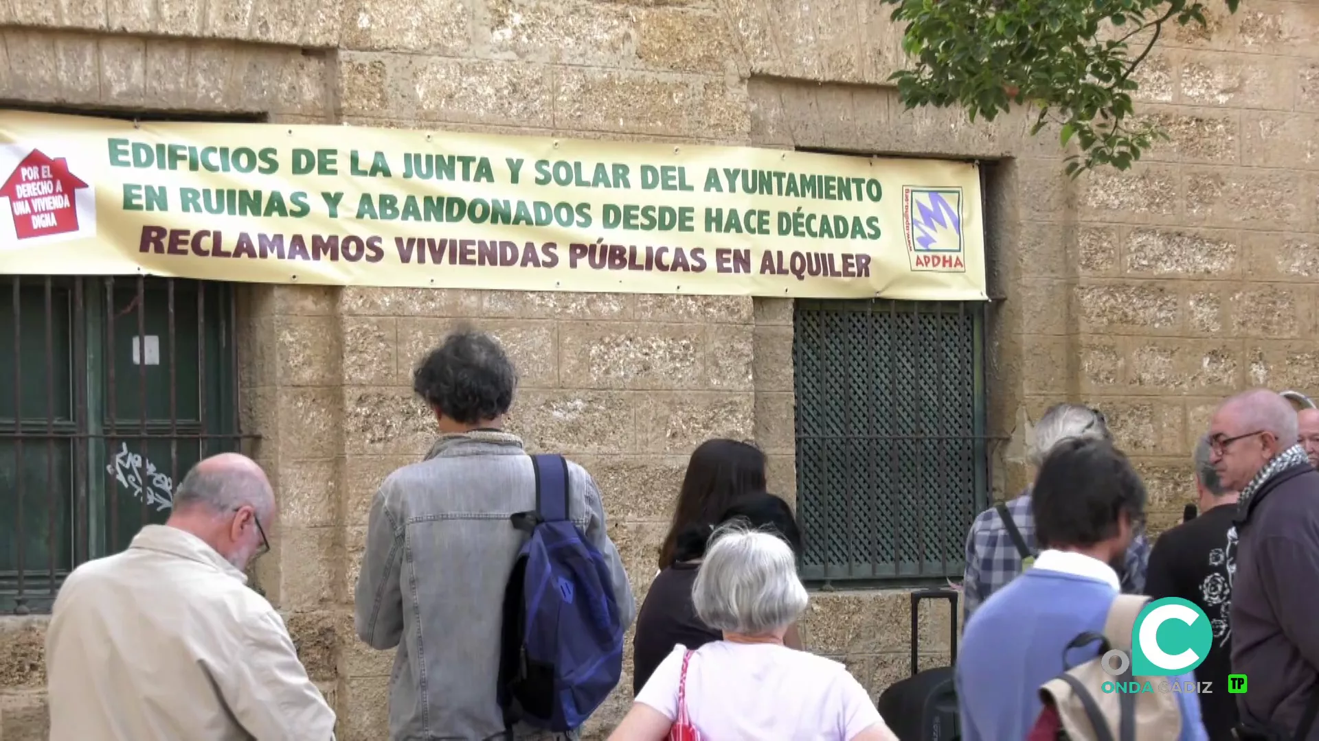 Un momento de la concentración en el barrio de Santa de María