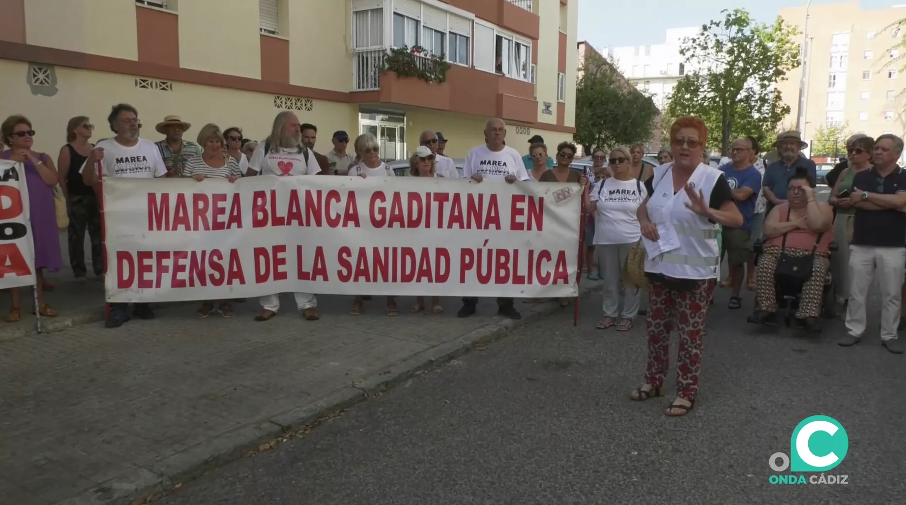 Una imagen de archivo de una manifestación de Marea Blanca el pasado verano