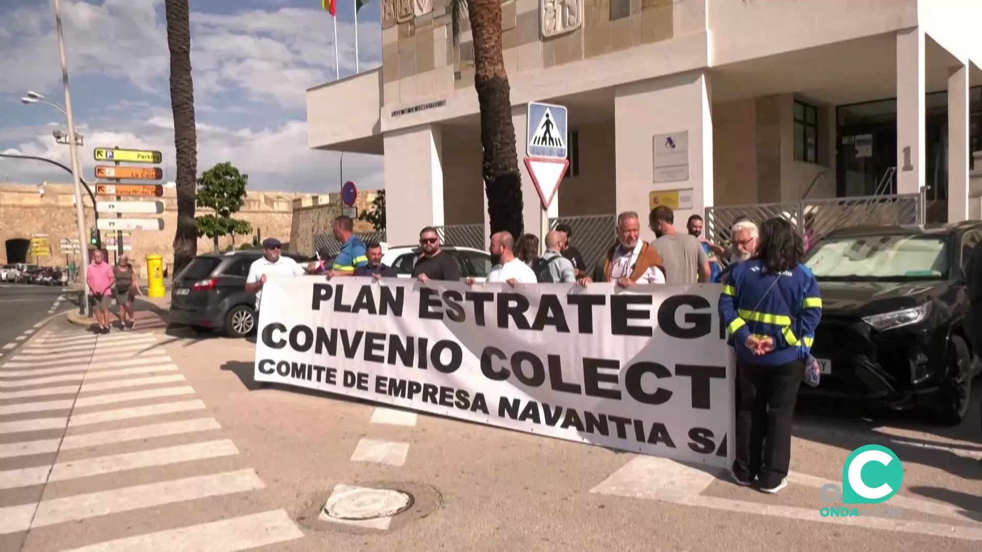 Imagen de las últimas concentraciones de los trabajadores de astilleros en la capital gaditana