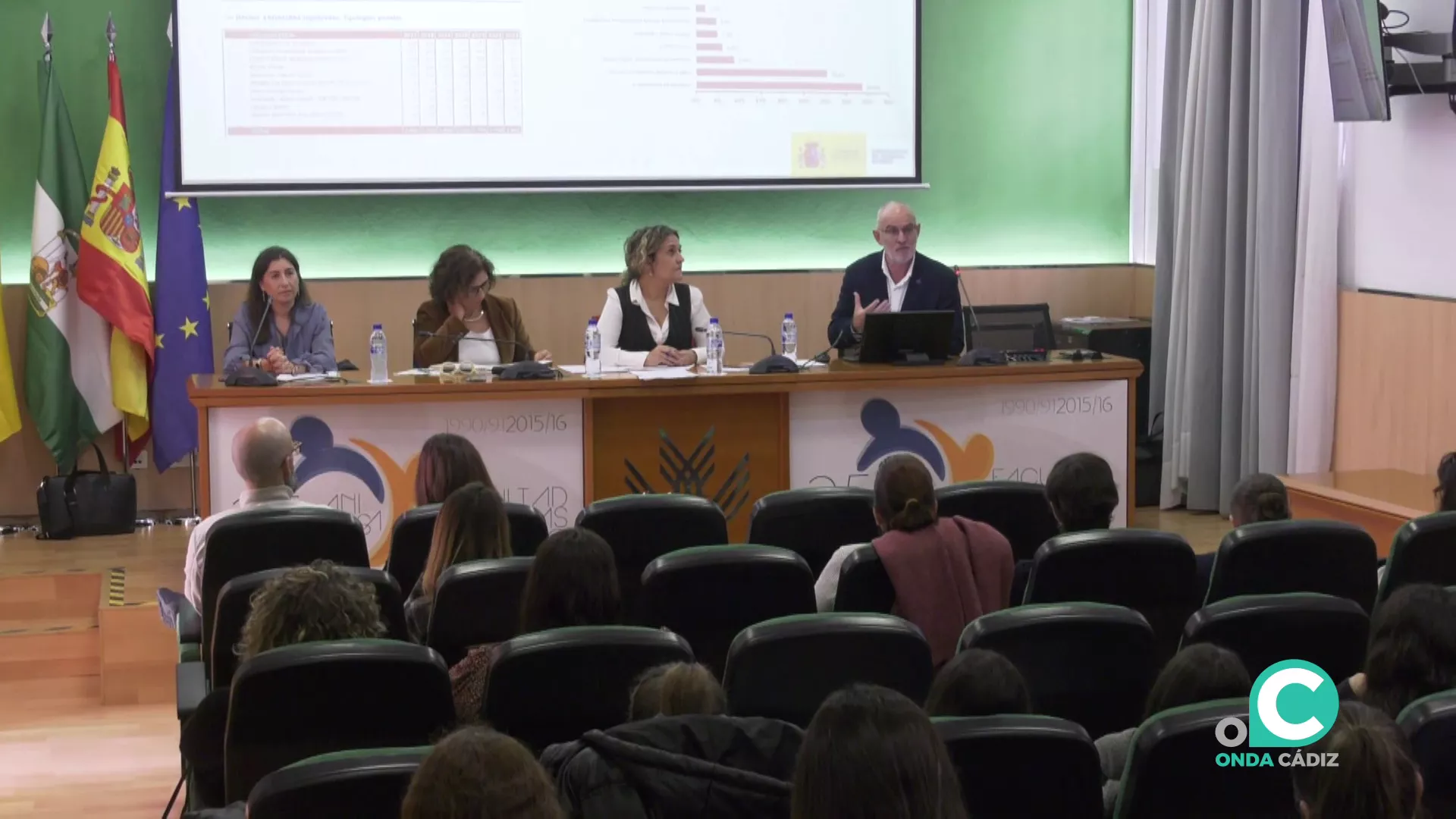 Un momento del encuentro celebrado en la Facultad de Ciencias del Trabajo. 