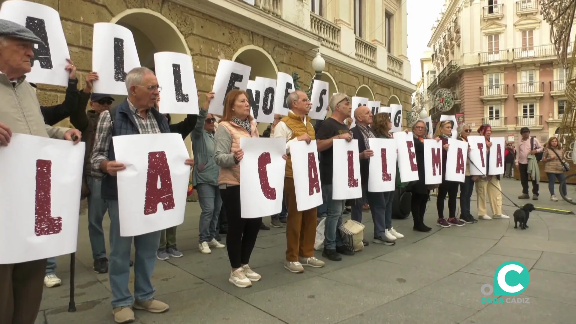 El acto reivindicativo se efectuó en la plaza de San Juan de Dios