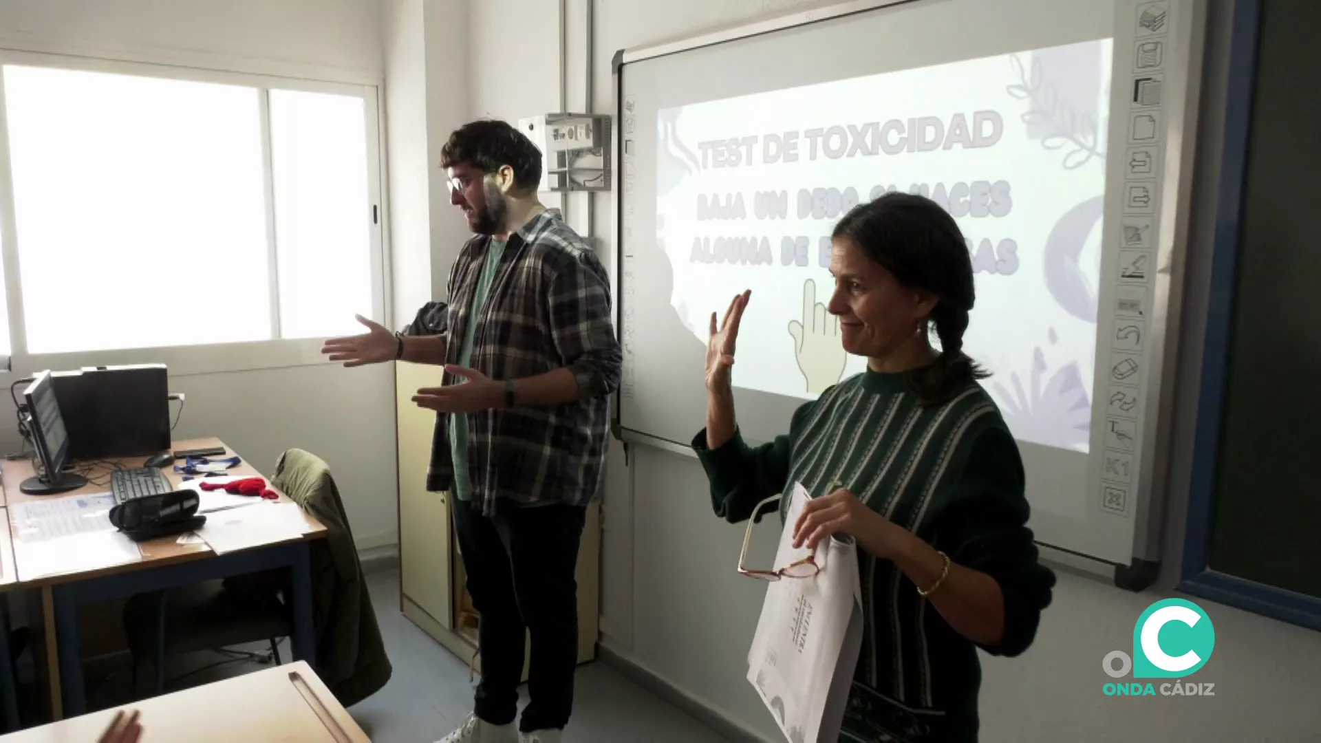 Un momento de las sesiones en las aulas del instituto gaditano