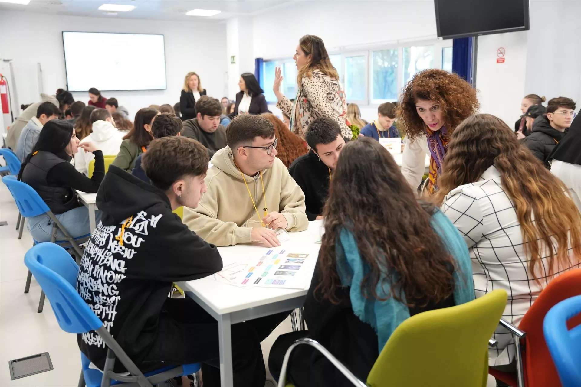 Actividad en un aula.