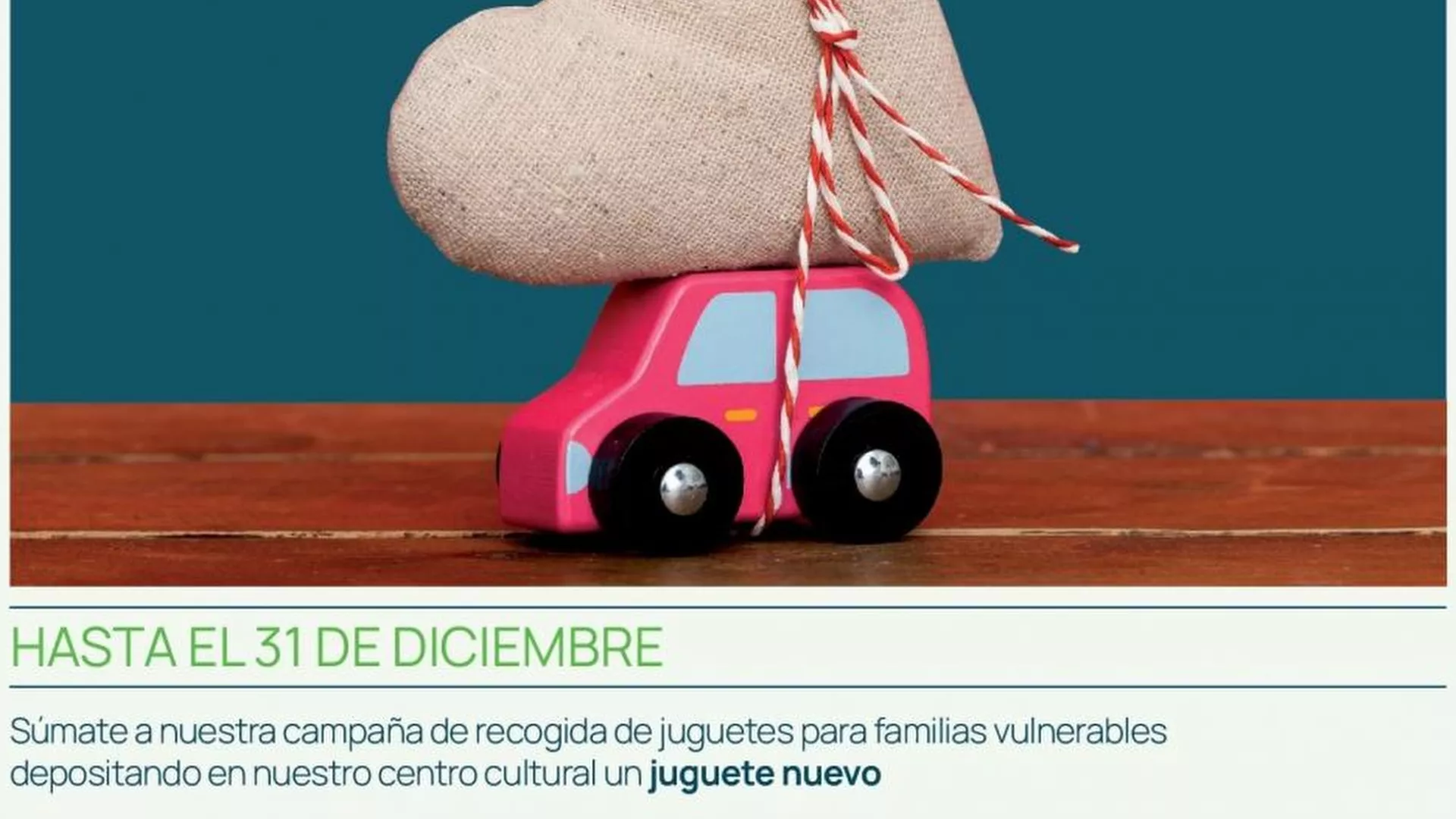 La campaña de recogida de juguetes nuevos se desarrollará hasta el 31 de diciembre.