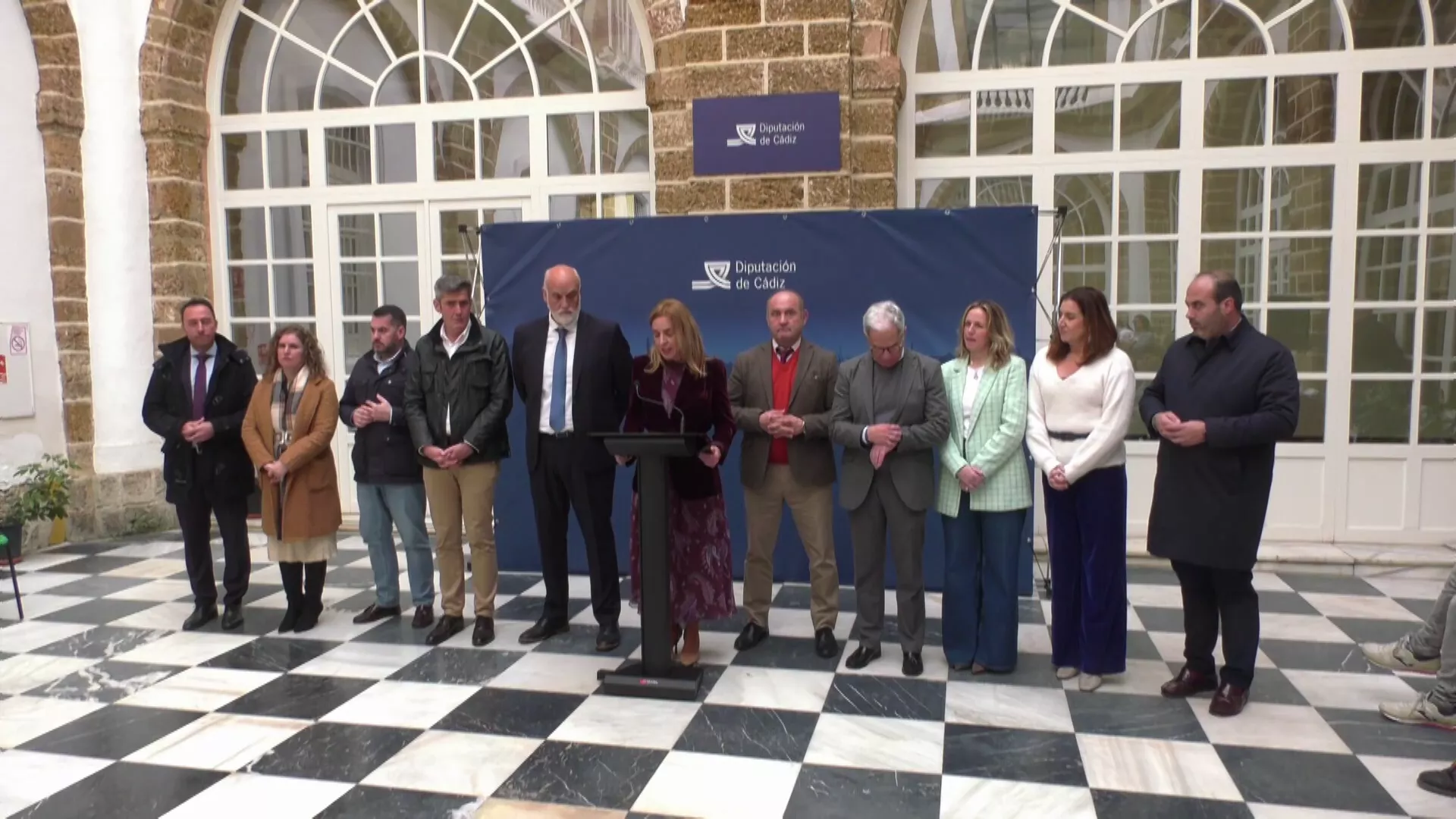 Un momento de la intervención de la formación politica linense durante este martes