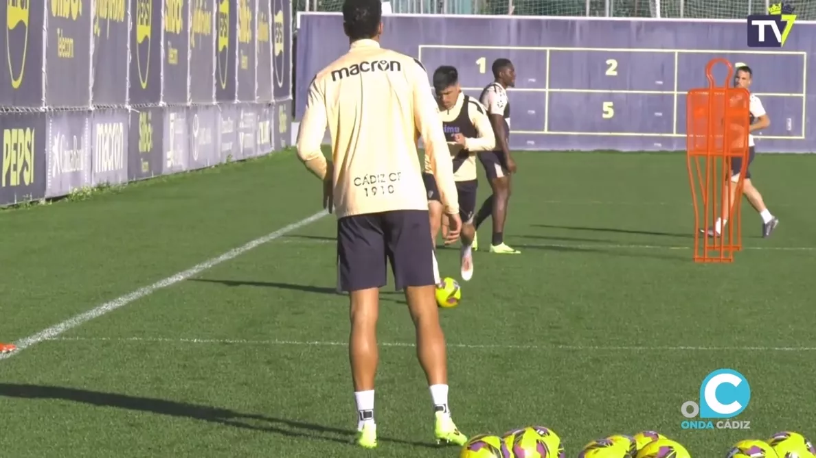 Entrenamiento del Cádiz CF. 