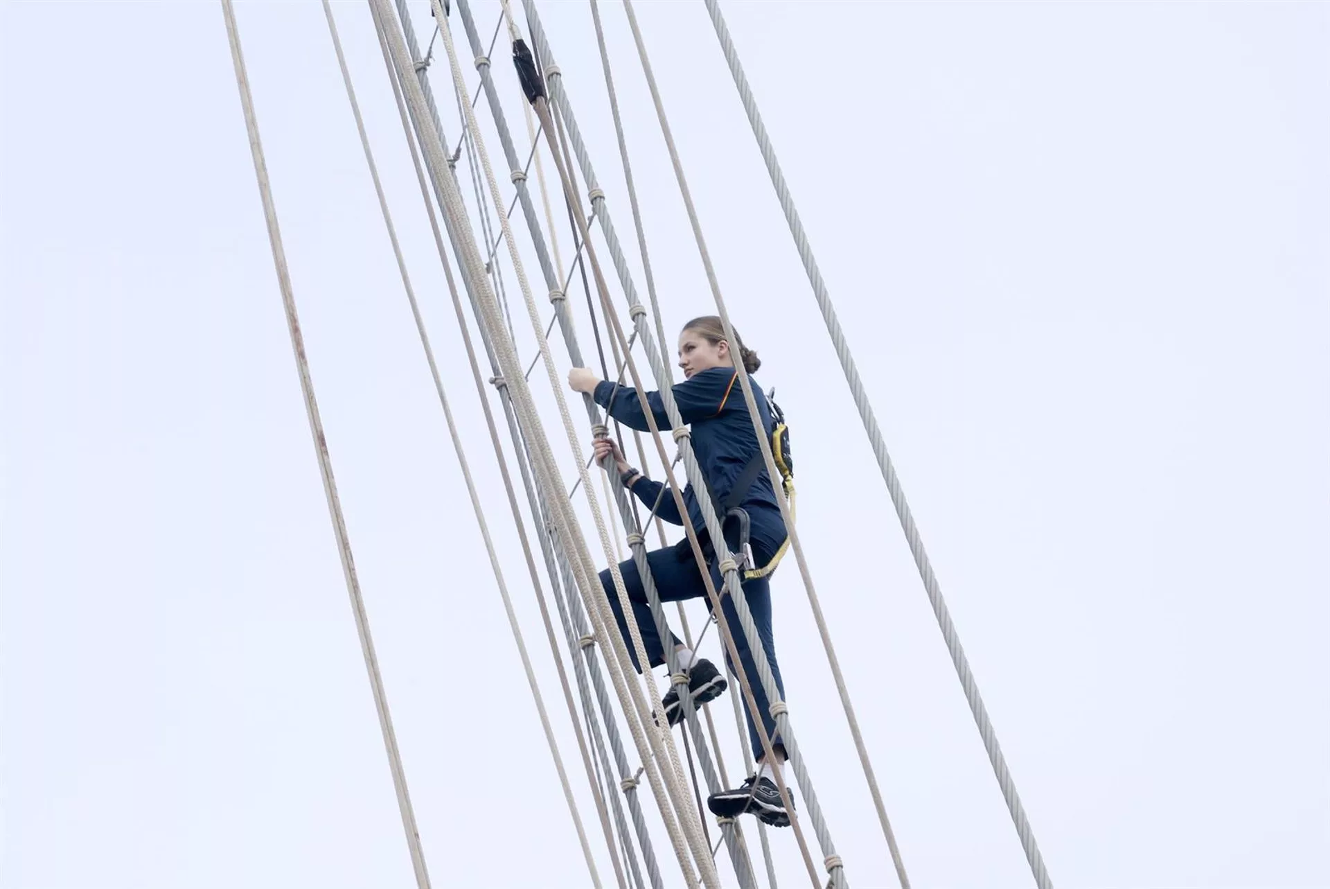 La heredera de la Corona durante el ejercicio en el navío