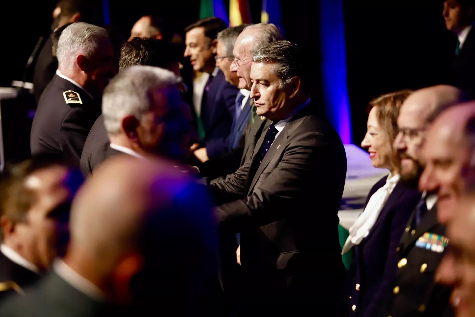 Antonio Sanz, durante la imposición en Málaga de condecoraciones de la Orden al Mérito de la Policía Local de Andalucía.