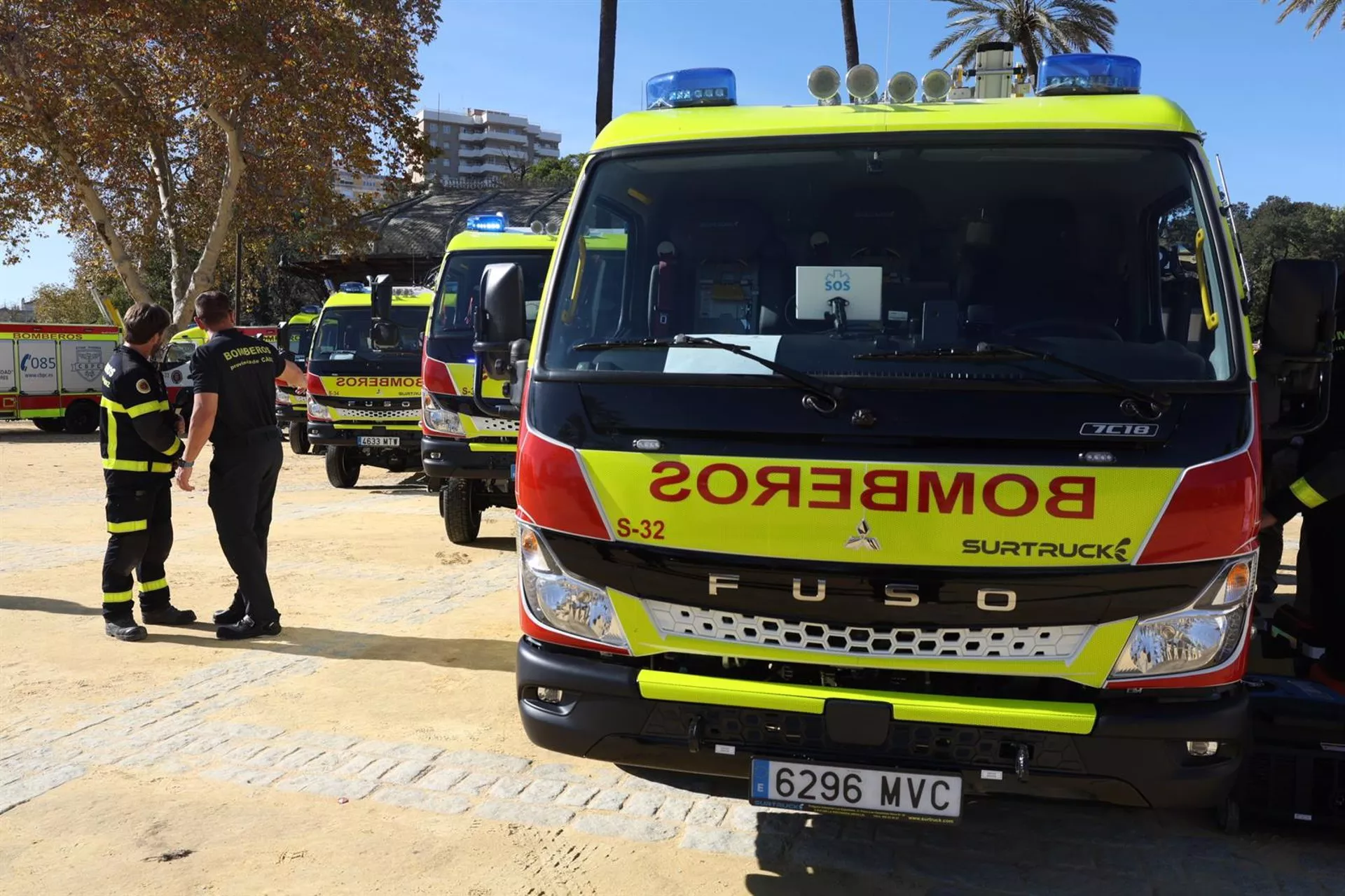 Vehículos del Consorcio de Bomberos de Cádiz.