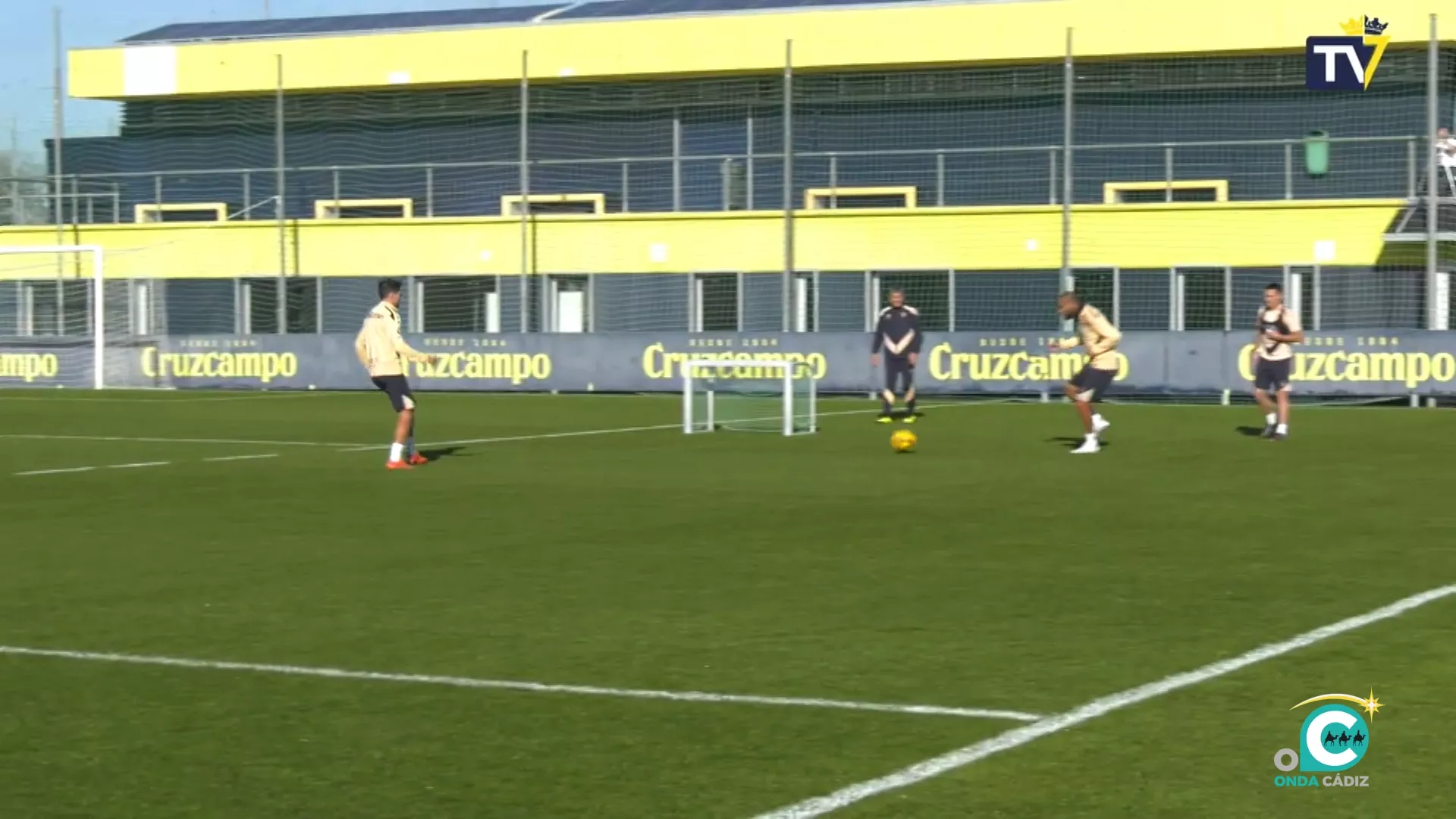 Entrenamiento del Cádiz CF.