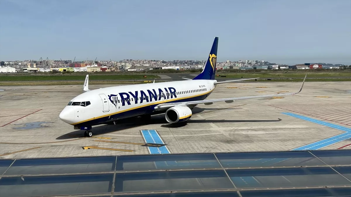 Un avión de Ryanair. 