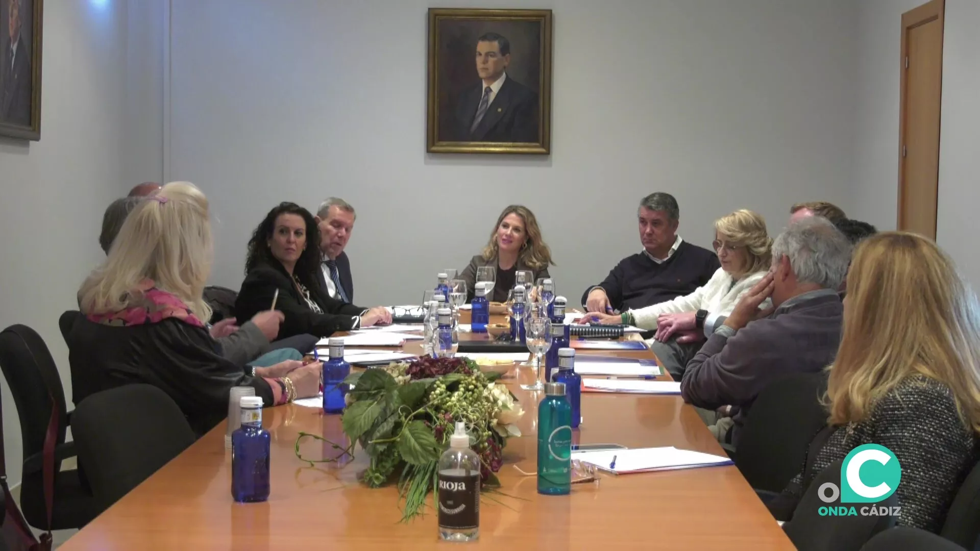 Un momento de la reunión mantenida en la sede de la patronal de hostelería