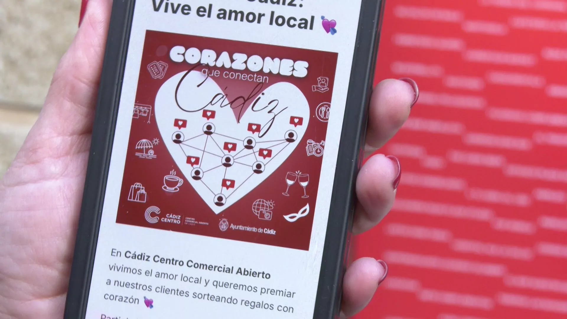 "Corazones que conectan Cádiz. Vive el amor local" es la nueva campaña de Cádiz Centro. 