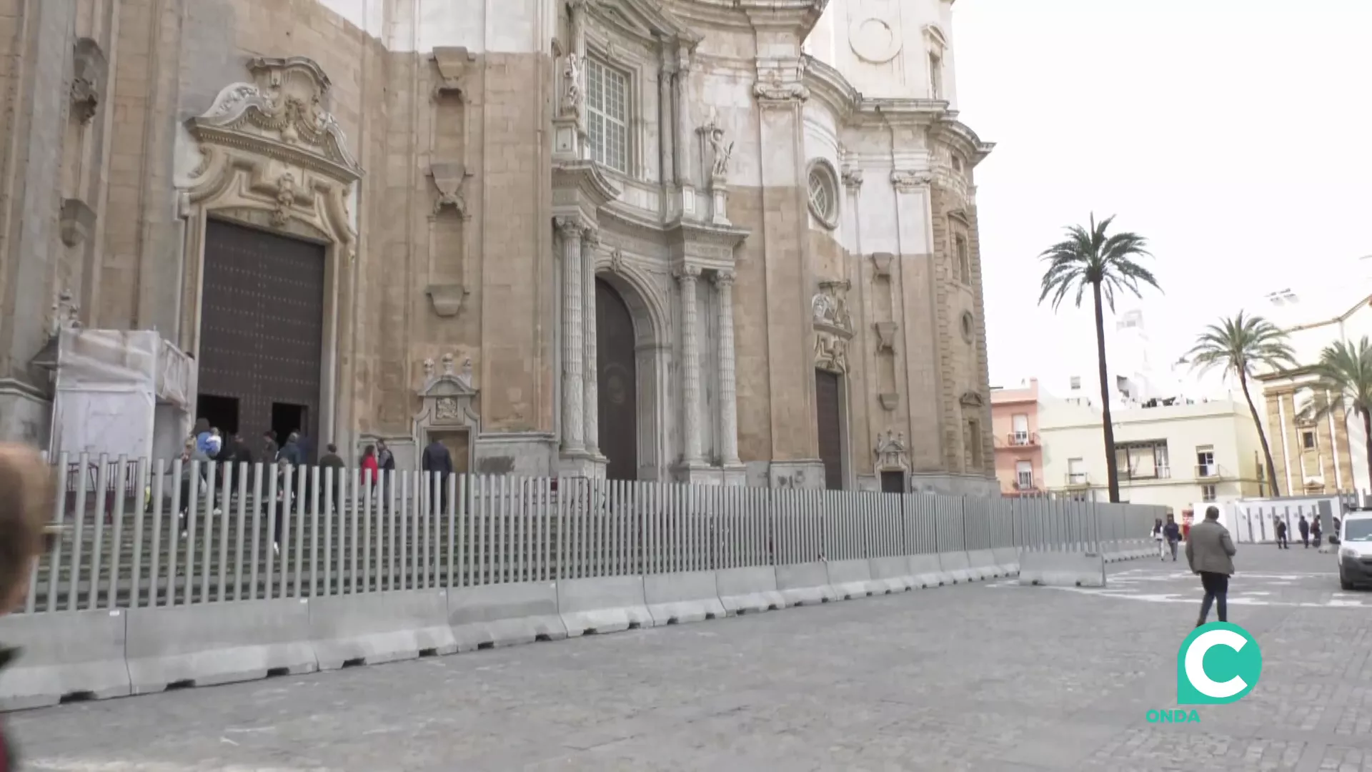 Imagen de la plaza de la Catedral de este lunes.