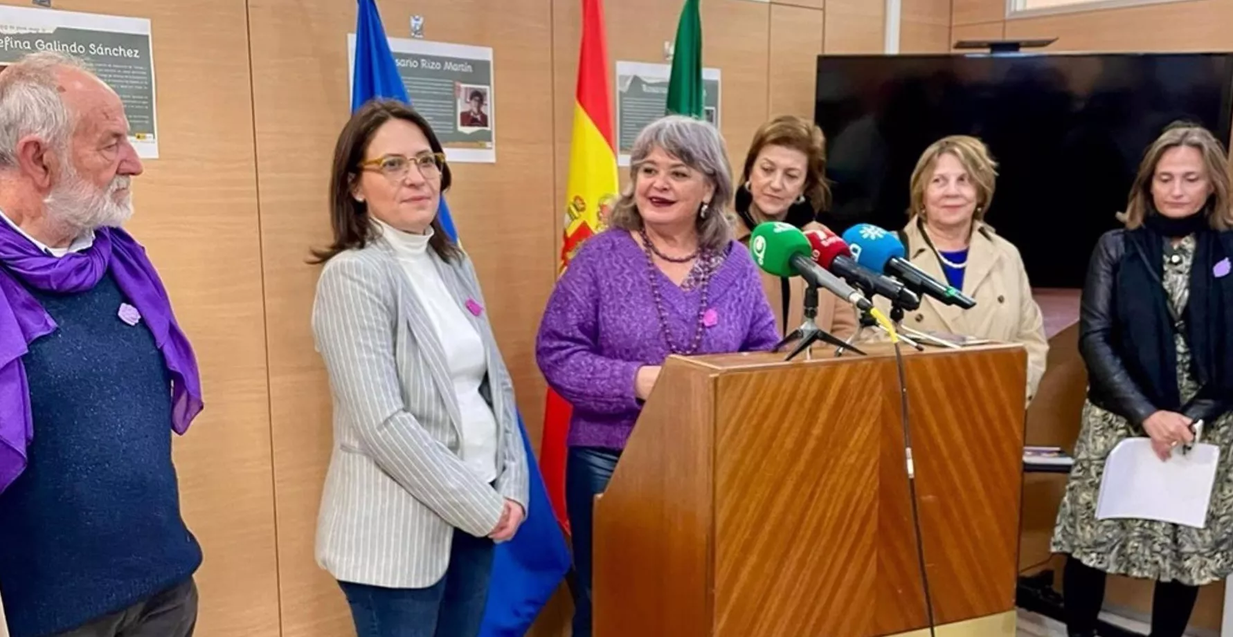 La subdelegada del Gobierno en Cádiz durante la presentacion en rueda de prensa