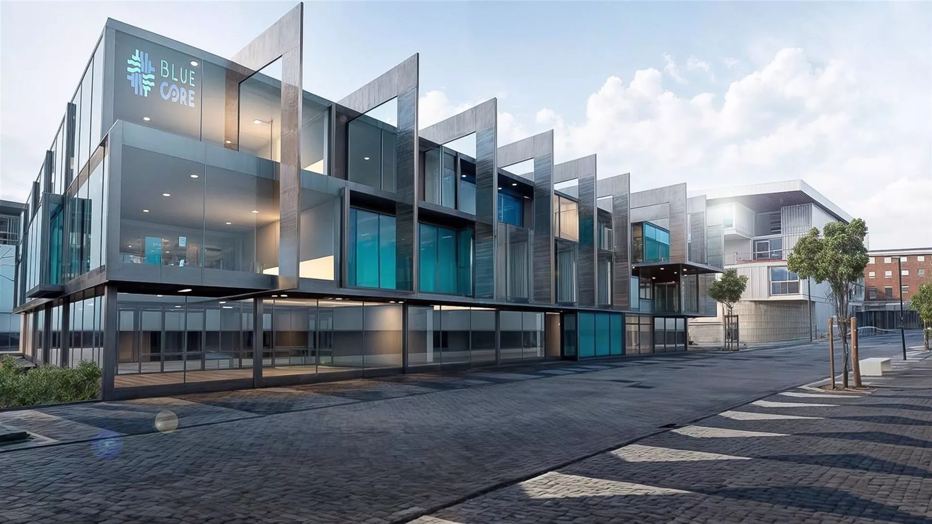 Modelo en 3D del vivero ZF Blue Core que se construirá en el polígono exterior de Zona Franca Modelo en 3D del vivero ZF Blue Core que se construirá en el polígono exterior de Zona Franca