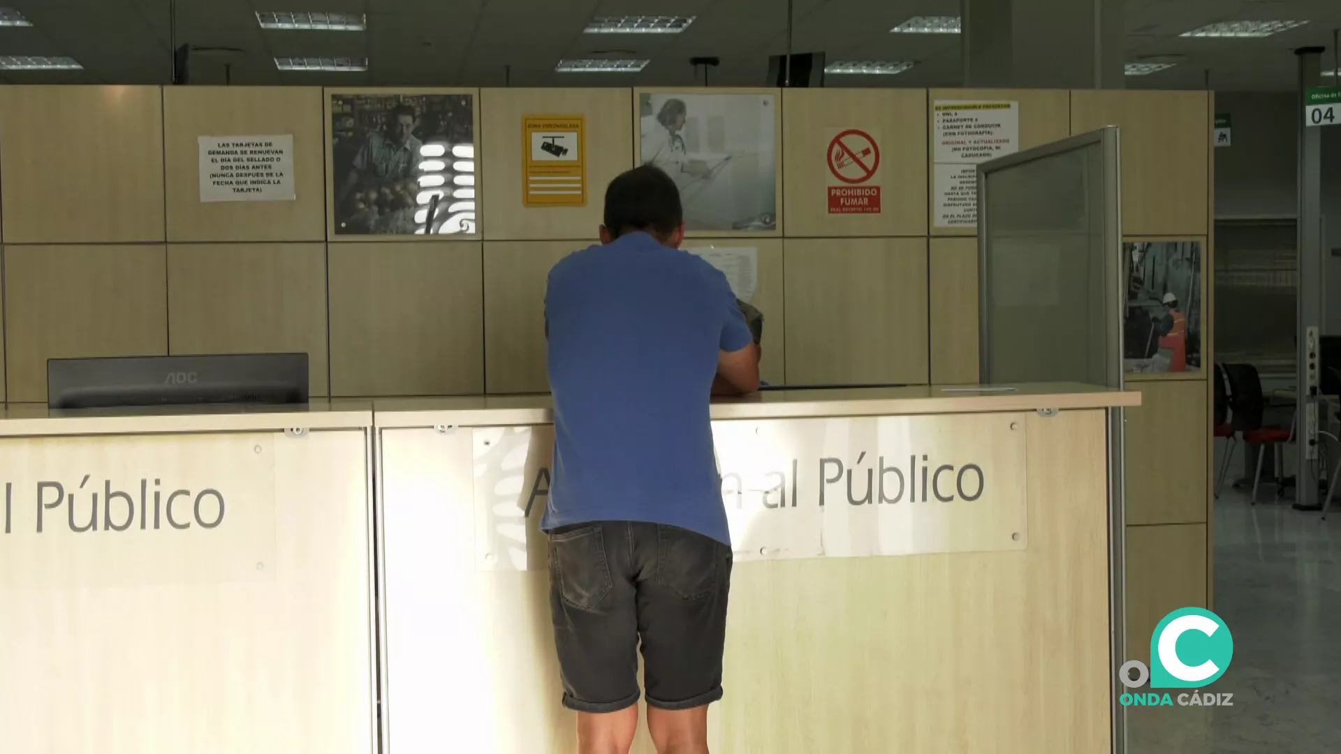 Oficina de Empleo de la capital gaditana en una imagen de archivo