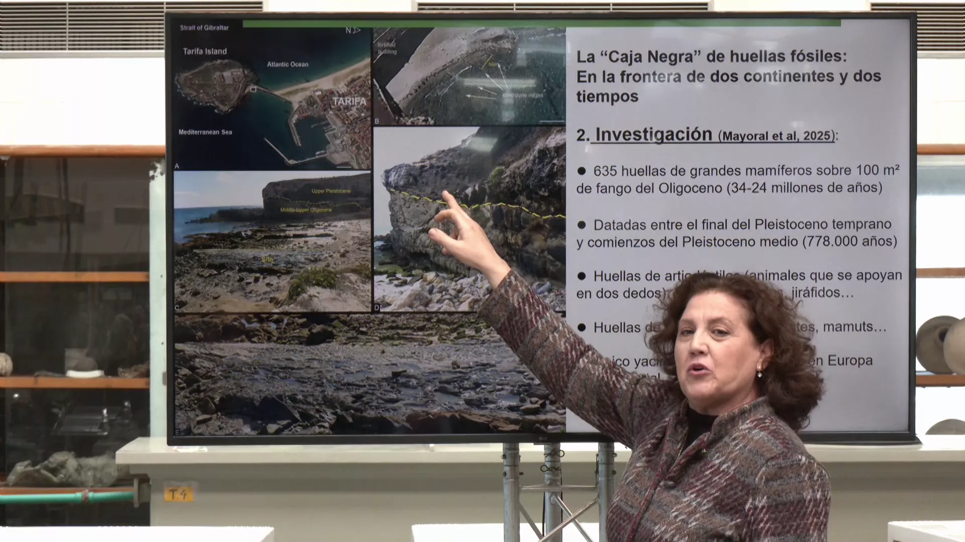 Un momento de la presentación de los resultados de la excavación en la zona del Estrecho