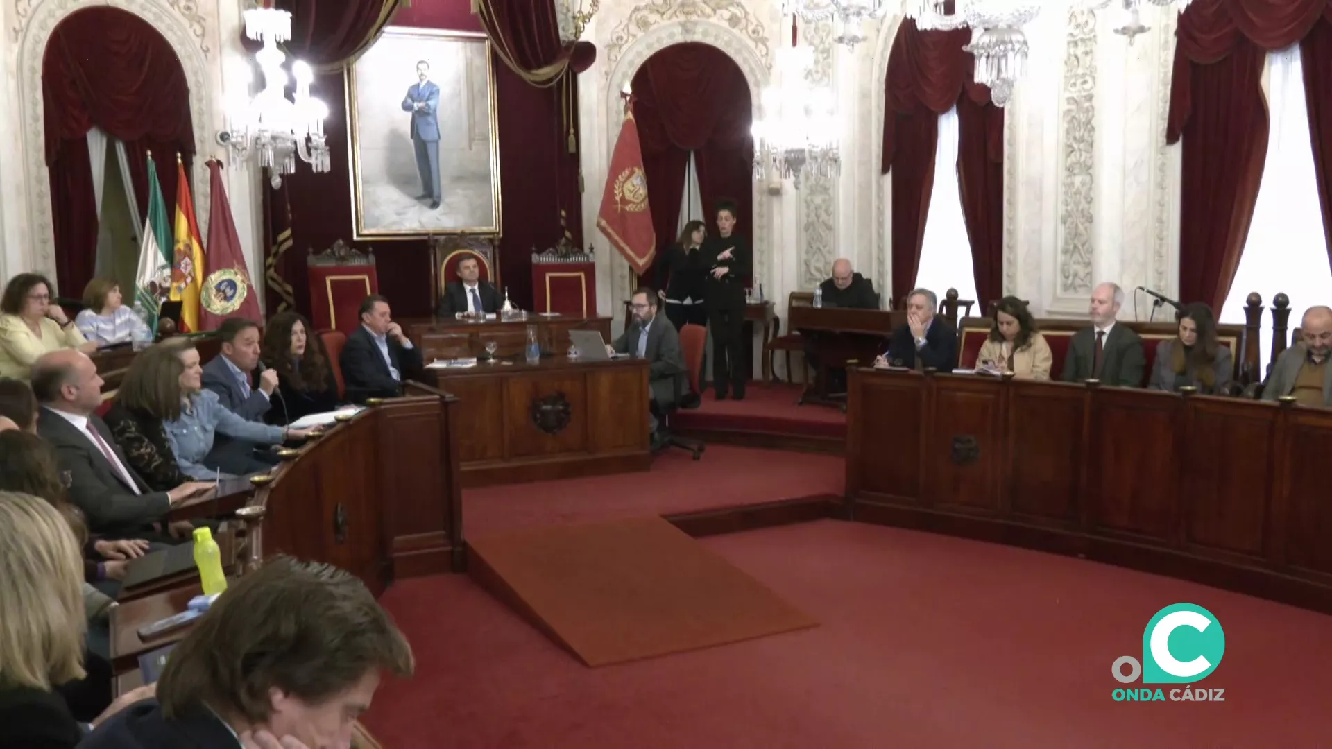 Sesión ordinaria del Pleno del Ayuntamiento de Cádiz, en una imagen de archivo. 