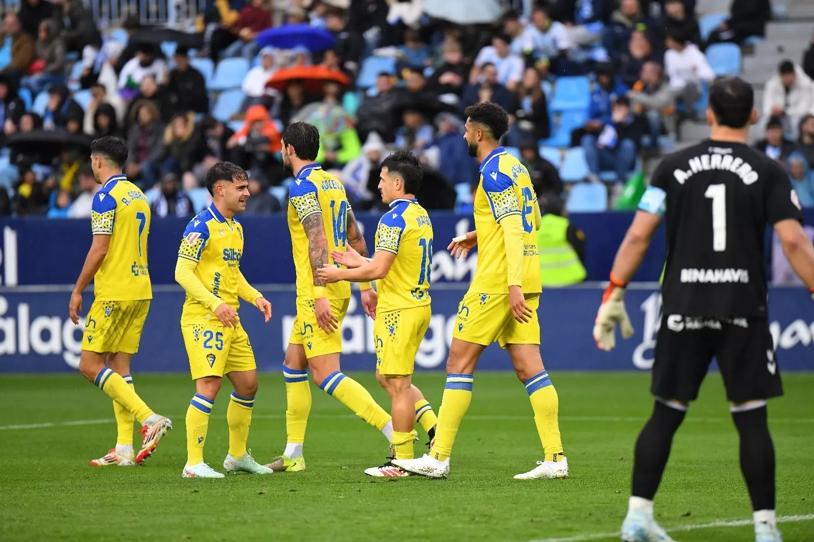 0-2 para el Cádiz CF en La Rosaleda.