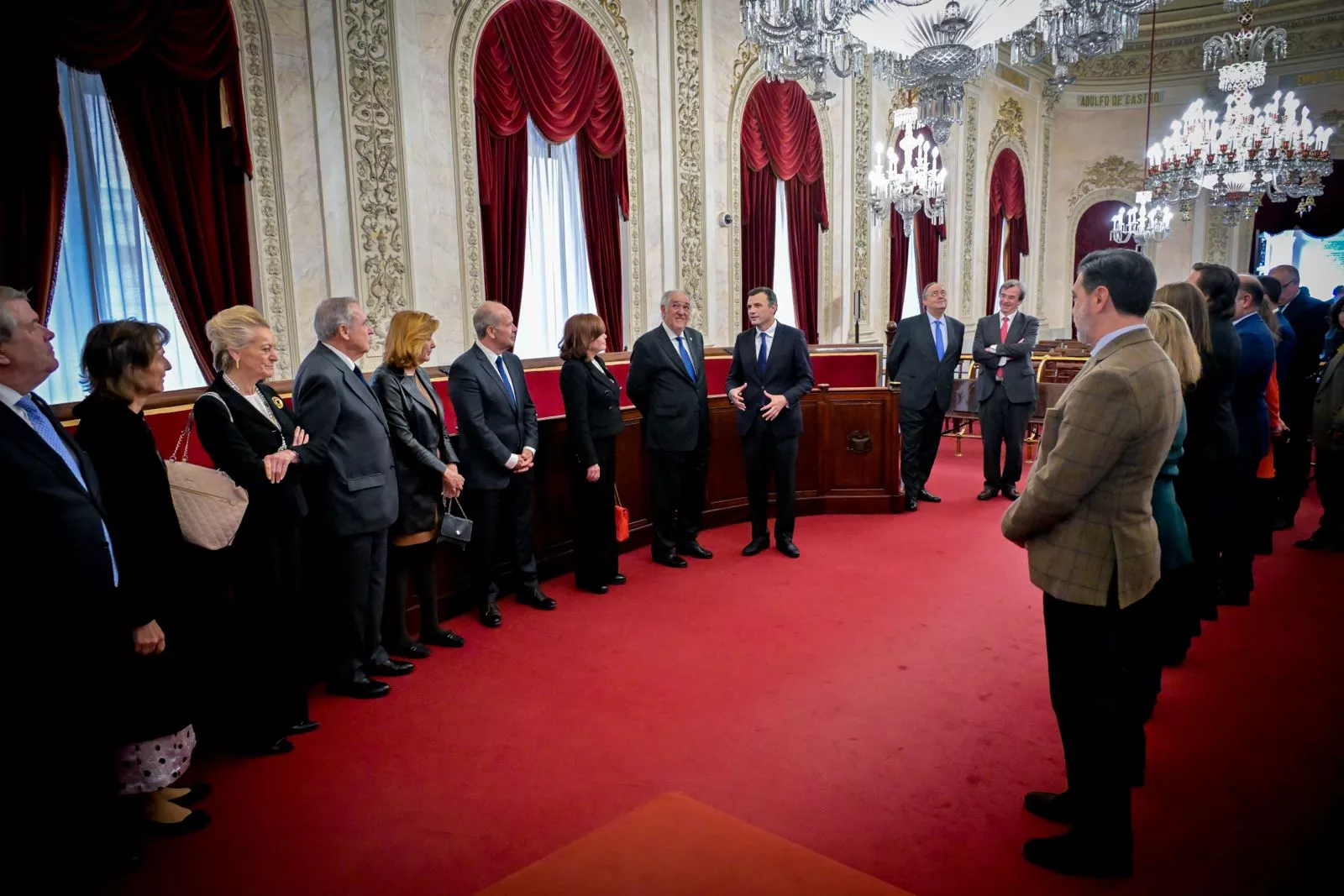 Visita del presidente del Tribunal Constitucional, Cándido Conde-Pumpido, al Ayuntamiento de Cádiz. 