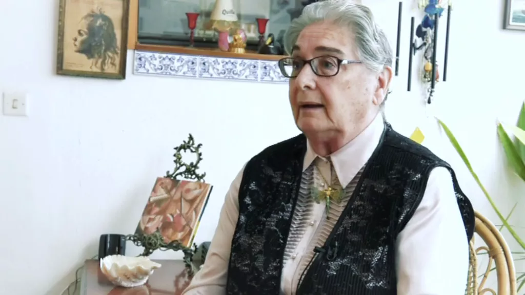 Consolani durante una intervención en un documental sobre la figura de Quiñones