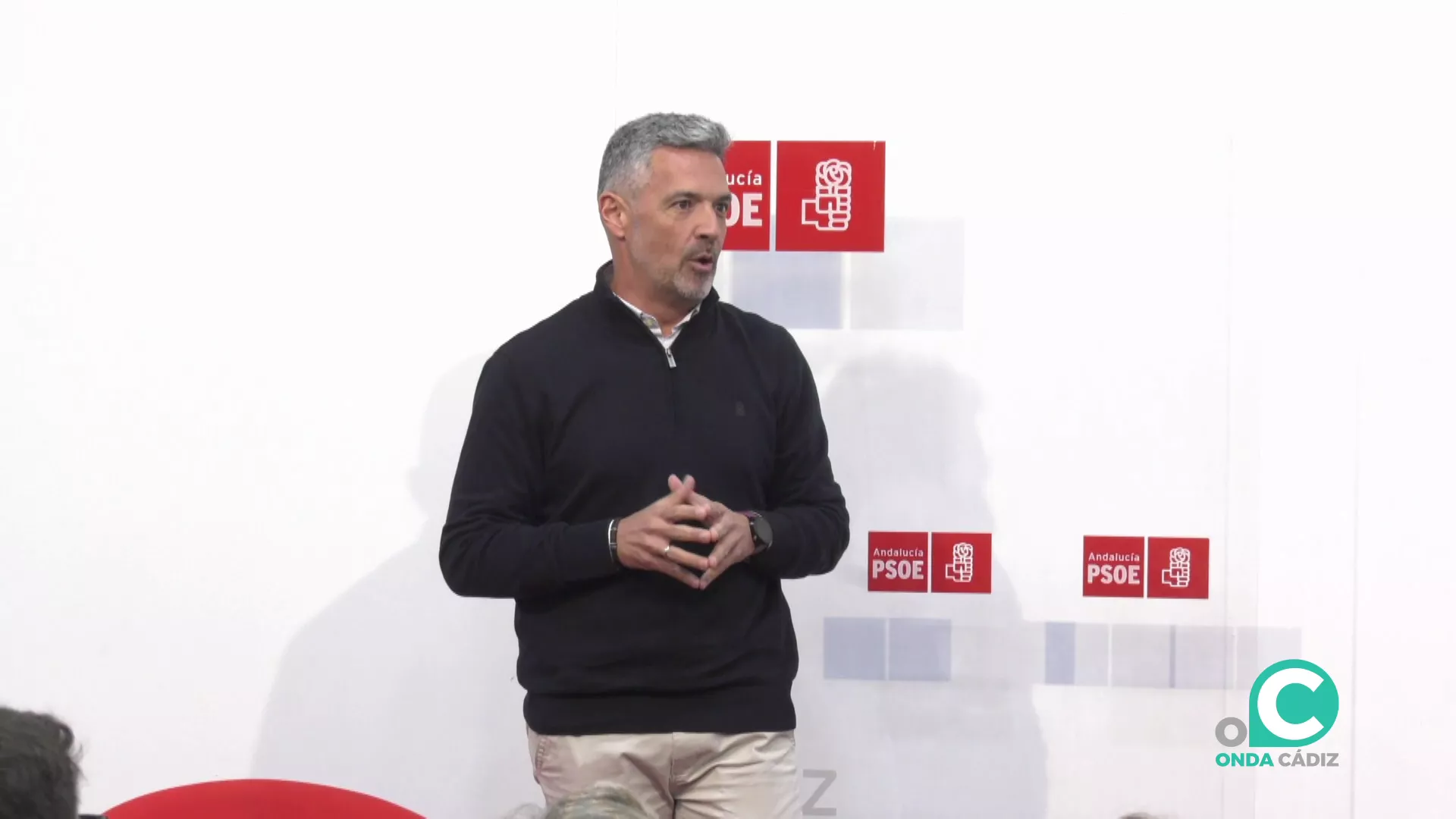 El candidato en un momento de su intervención ante la militancia El candidato en un momento de su intervención ante la militancia