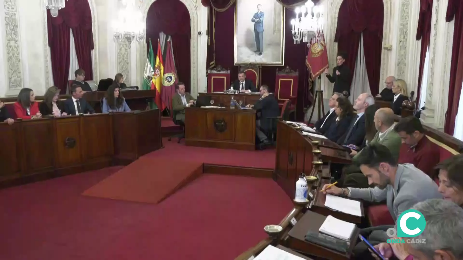 Imagen del Salón de Plenos este jueves Imagen del Salón de Plenos este jueves