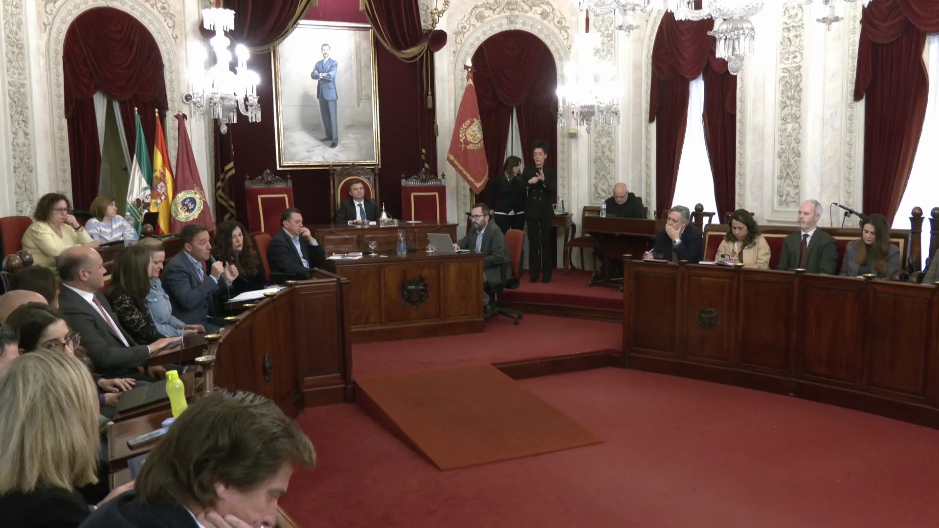 Pleno del Ayuntamiento de Cádiz en una imagen de archivo Pleno del Ayuntamiento de Cádiz en una imagen de archivo