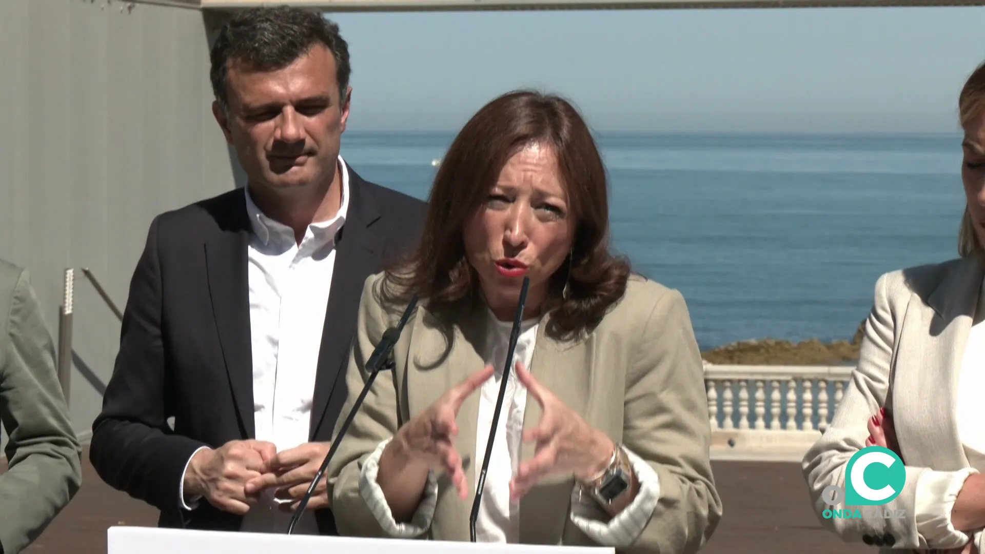 La presidente del PP en Málaga, Patricia Navarro, durante su intervención este lunes La presidente del PP en Málaga, Patricia Navarro, durante su intervención este lunes