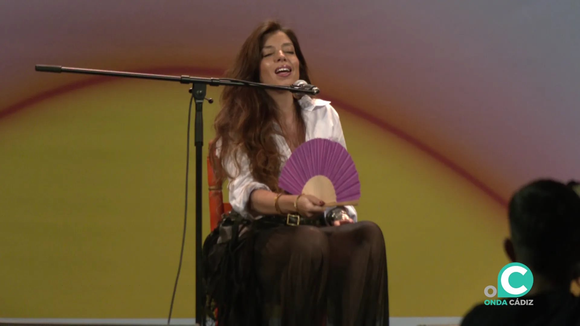 La cantaora durante su actuación La cantaora durante su actuación