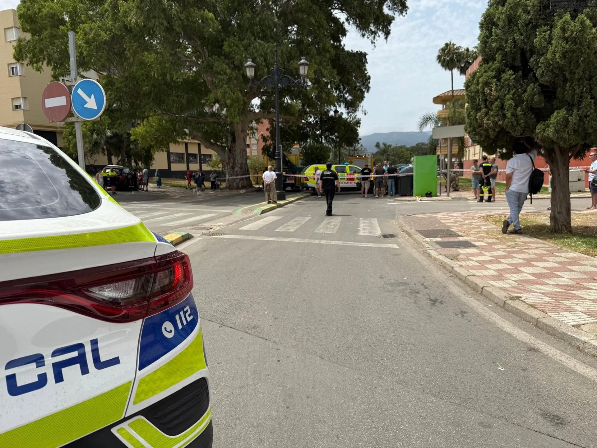 Lugar del siniestro en la localidad campogibraltareña Lugar del siniestro en la localidad campogibraltareña
