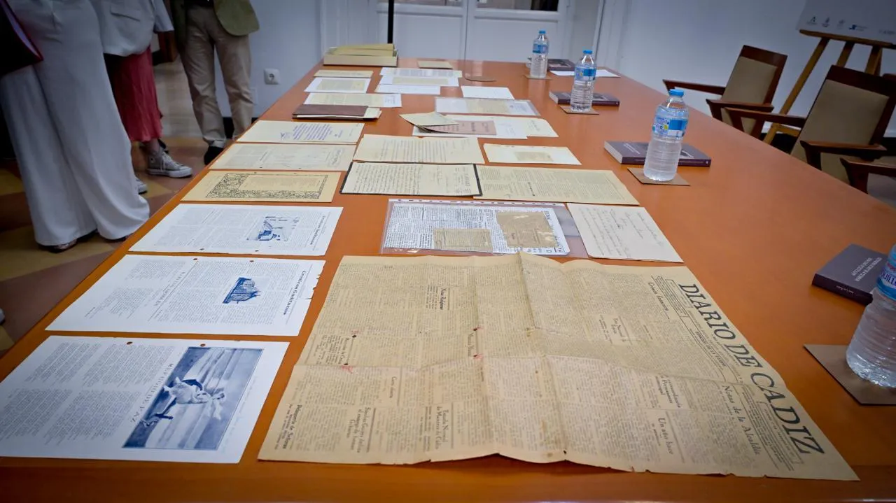 Algunos de los documentos expuestos en el acto de entrega de este miércoles Algunos de los documentos expuestos en el acto de entrega de este miércoles