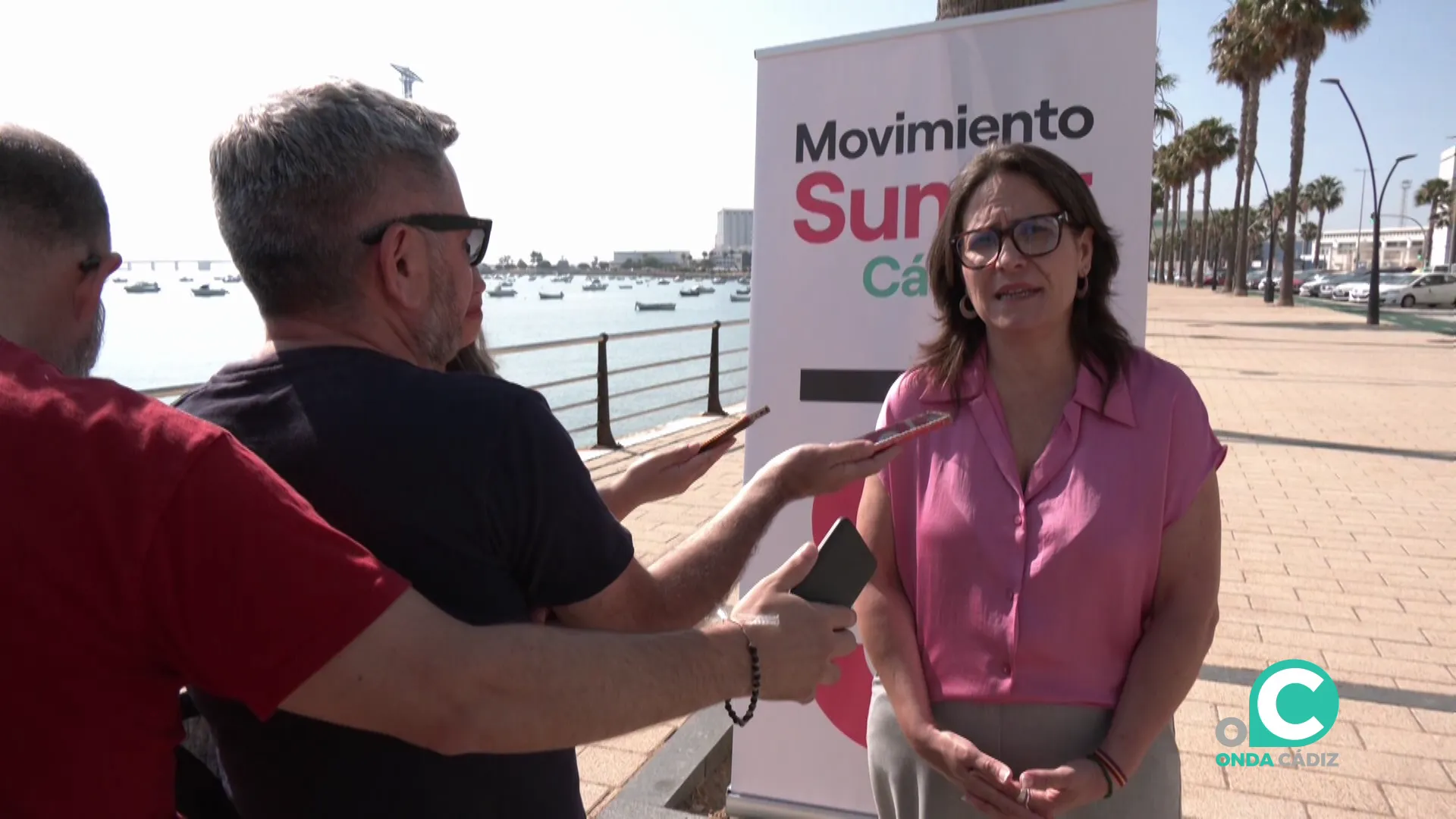 Esther Gil de Reboleño en su intervención ante los medios este jueves Esther Gil de Reboleño en su intervención ante los medios este jueves