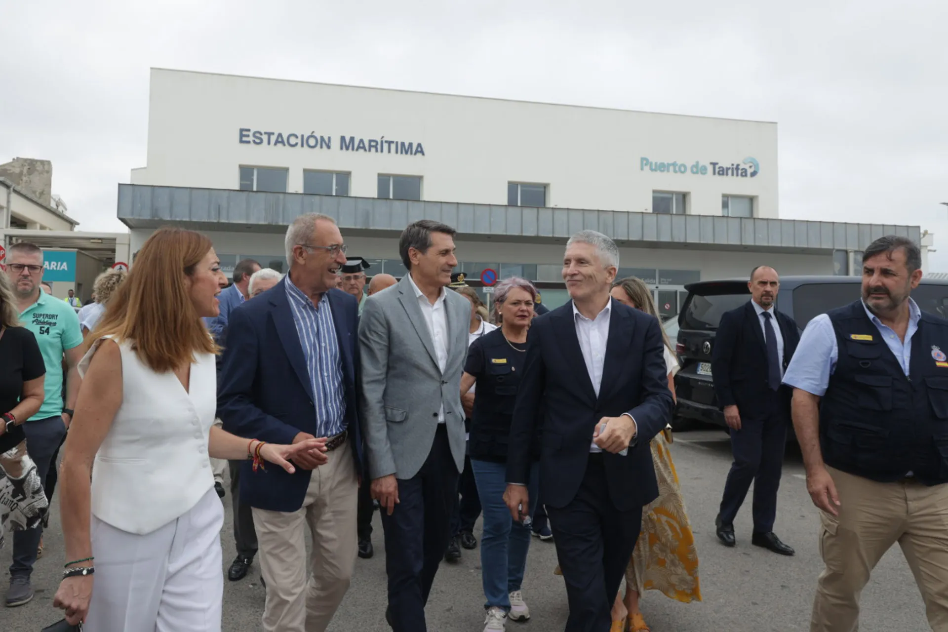 Autoridades durante un momento de la visita institucional en Tarifa Autoridades durante un momento de la visita institucional en Tarifa